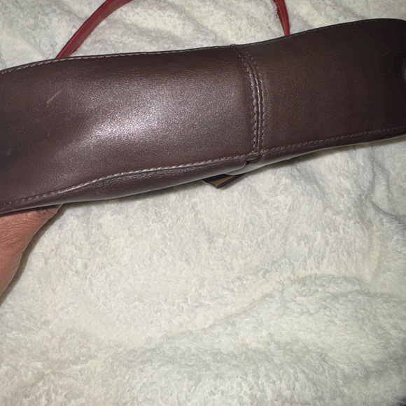 Vintage Bally Brown and Red Leather Shoulder Bag - Picture 3 of 12
